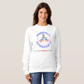 Patriottische witte hoes, voor dames trui (Voorkant volledig)