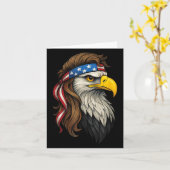 Patriottische witte kop Arend Amerikaanse vlag ban Kaart (Gele Bloem)