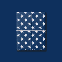 Patriottische Witte Sterren Marineblauw Amerikaans