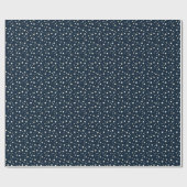 Patriottische witte sterren op marineblauw cadeaupapier (Vlak)