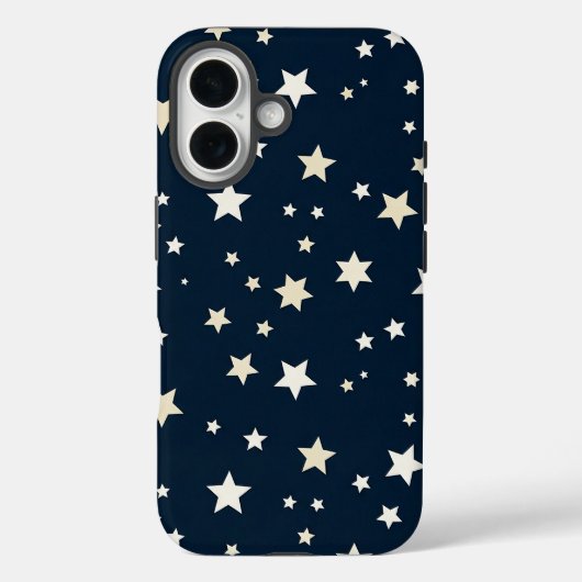 Patriottische witte sterren op marineblauw Case-Mate iPhone case (Achterkant)