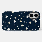 Patriottische witte sterren op marineblauw Case-Mate iPhone case (Achterkant (horizontaal))