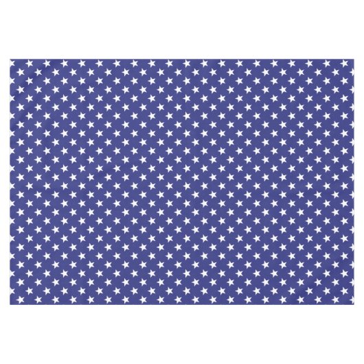 Patriottische witte sterren op Nautical Blue Tafelkleed (Voorkant (Horizontaal))