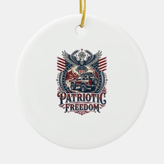 Patriottische Woestijn Weg Verkenner Keramisch Ornament (Voorkant)