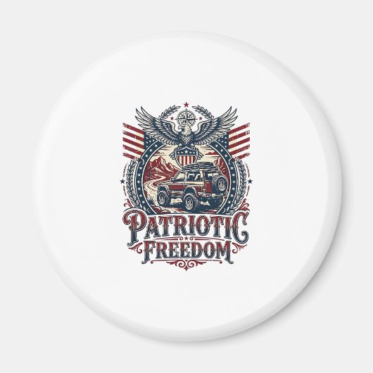 Patriottische Woestijn Weg Verkenner Magneet (Voorkant)