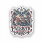 Patriottische Woestijn Weg Verkenner Sticker (Voorkant)