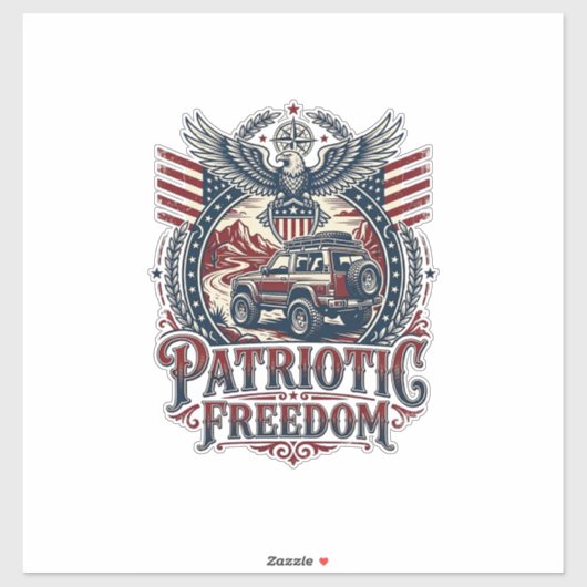 Patriottische Woestijn Weg Verkenner Sticker (Vel)
