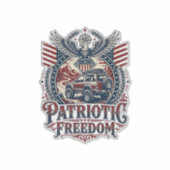 Patriottische Woestijn Weg Verkenner Sticker (Voorkant)