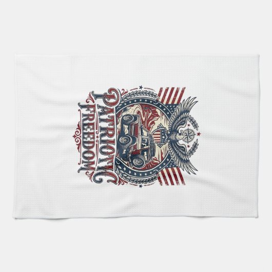 Patriottische Woestijn Weg Verkenner Theedoek (Horizontaal)