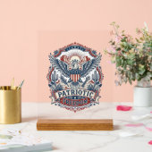 Patriottische Woestijn Zuidwest trots vector grafi Acryl Bord (Huwelijk)