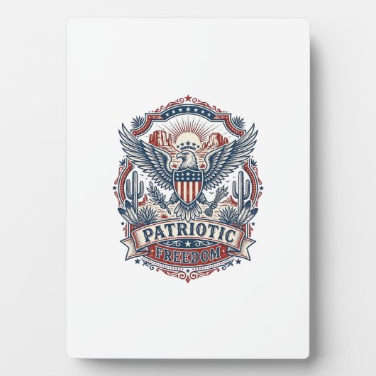 Patriottische Woestijn Zuidwest trots vector grafi Fotoplaat (voorkant)