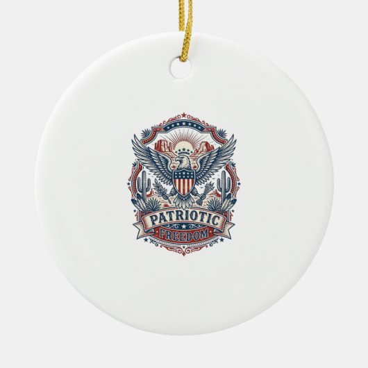 Patriottische Woestijn Zuidwest trots vector grafi Keramisch Ornament (Voorkant)