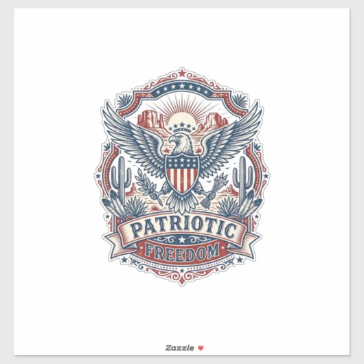 Patriottische Woestijn Zuidwest trots vector grafi Sticker (Vel)