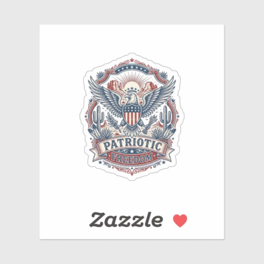 Patriottische woestijn zuidwesten trots vector gra sticker (Vel)