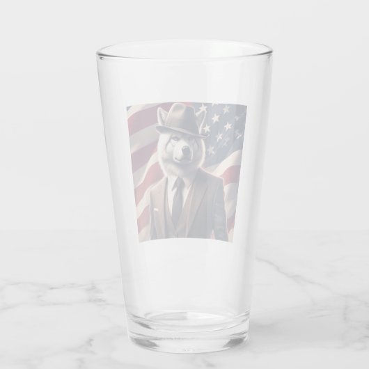 Patriottische Wolf Glas (Achterkant)