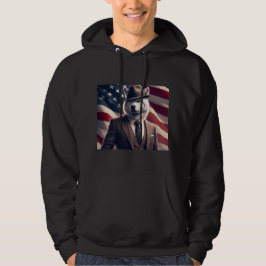 Patriottische Wolf Hoodie