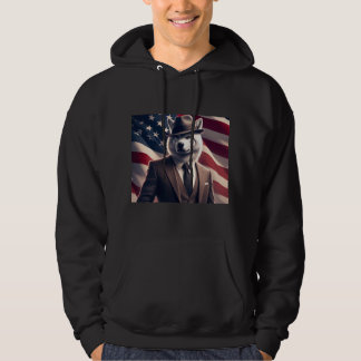 Patriottische Wolf Hoodie