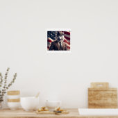 Patriottische Wolf Poster (Keuken)