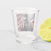 Patriottische Wolf Shot Glas (Achterkant)