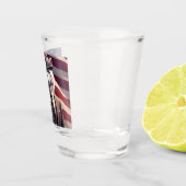 Patriottische Wolf Shot Glas (Rechts)