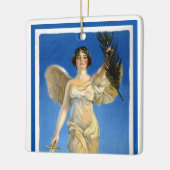 Patriottische Woman Angel, koopt oorlogsobligatie Keramisch Ornament (Links)