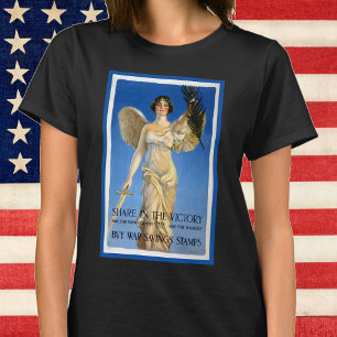 Patriottische Woman Angel, koopt oorlogsobligatie T-shirt