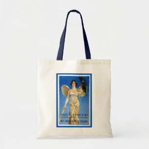 Patriottische Woman Angel, koopt oorlogsobligatie Tote Bag