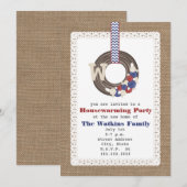 Patriottische Wreath Burlap geïnspireerd door opwa Kaart (Voorkant / Achterkant)