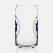 Patriottische Wyoming Typografie Drinkware Set Blikvorm Glas (Rechts)