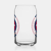 Patriottische Wyoming Typografie Drinkware Set Blikvorm Glas (Links)
