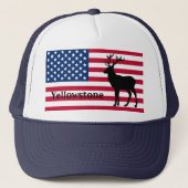 Patriottische Yellowstone Hoed Trucker Pet (Voorkant)