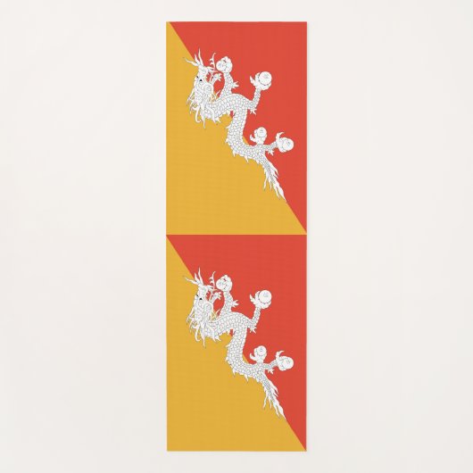 Patriottische Yoga Mats met vlag van Bhutan Yogamat (Voorkant)