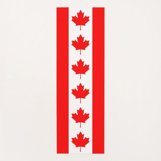 Patriottische Yoga Mats met vlag van Canada Yogamat (Voorkant)