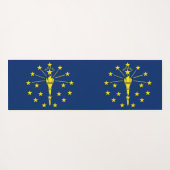 Patriottische Yoga Mats met vlag van Indiana, Vere Yogamat (Achterkant (horizontaal))