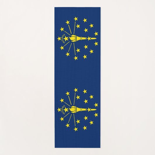 Patriottische Yoga Mats met vlag van Indiana, Vere Yogamat (Voorkant)
