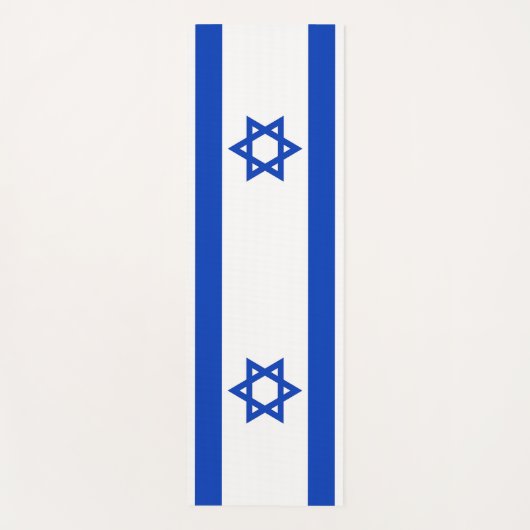 Patriottische Yoga Mats met vlag van Israël Yogamat (Voorkant)