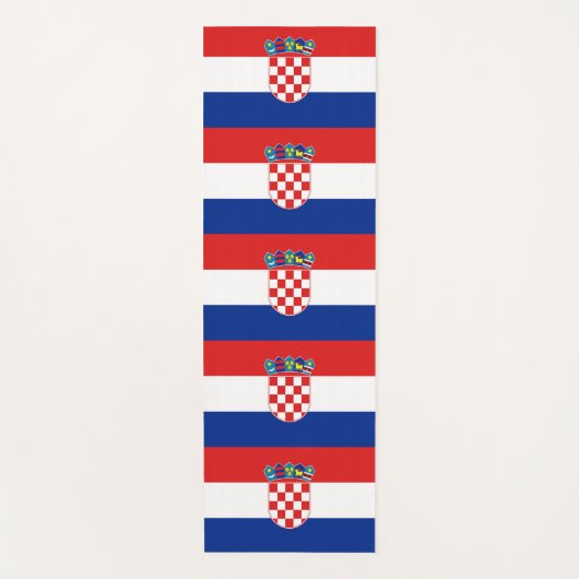Patriottische Yoga Mats met vlag van Kroatië Yogamat (Voorkant)
