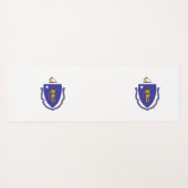 Patriottische Yoga Mats met vlag van Massachusetts Yogamat (Achterkant (horizontaal))