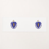 Patriottische Yoga Mats met vlag van Massachusetts Yogamat (Voorkant (horizontaal))