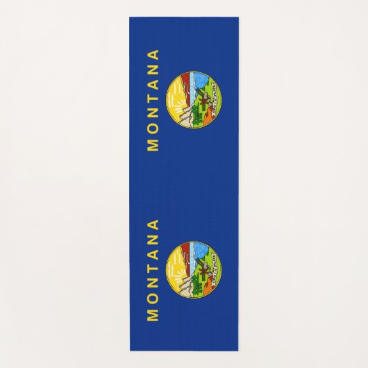 Patriottische Yoga Mats met vlag van Montana Yogamat (Voorkant)