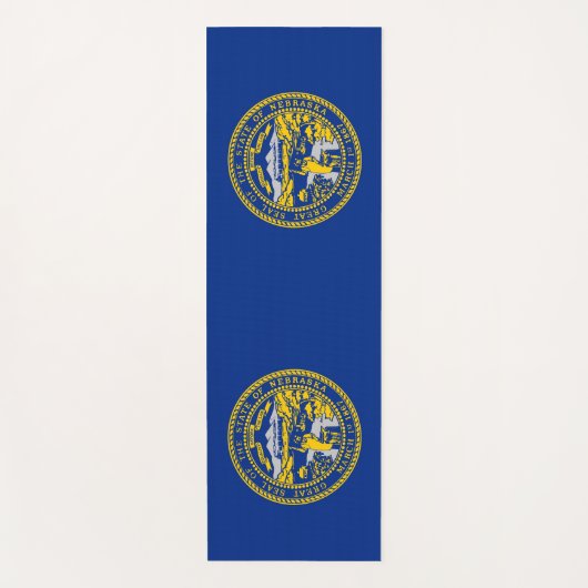 Patriottische Yoga Mats met vlag van Nebraska Yogamat (Voorkant)