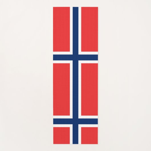 Patriottische Yoga Mats met vlag van Noorwegen Yogamat (Voorkant)