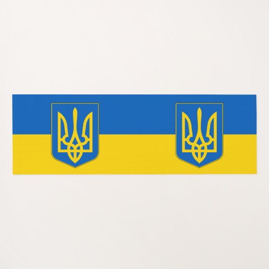 Patriottische Yoga Mats met vlag van Oekraïne Yogamat (Achterkant (horizontaal))