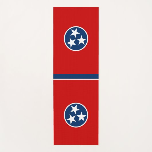 Patriottische Yoga Mats met vlag van Tennessee Yogamat (Voorkant)