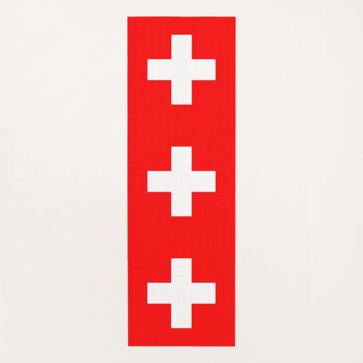 Patriottische Yoga Mats met vlag van Zwitserland Yogamat (Voorkant)