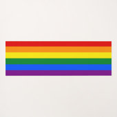 Patriottische Yoga Matten met Pride vlag van LGBT (Achterkant (horizontaal))