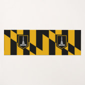 Patriottische Yoga Matten met vlag van Baltimore,  (Voorkant (horizontaal))