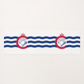 Patriottische Yoga Matten met vlag van Cincinnati, (Achterkant (horizontaal))