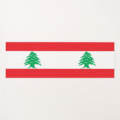 Patriottische Yoga Matten met vlag van Libanon (Voorkant (horizontaal))