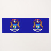 Patriottische Yoga Matten met vlag van Michigan (Achterkant (horizontaal))
